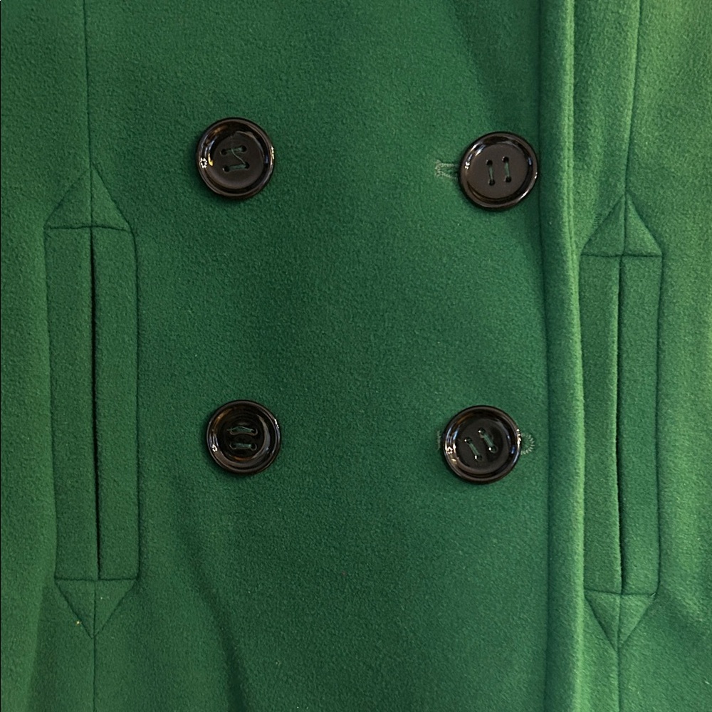 Tommy Hilfiger Classic Green Pea Coat - Women’s Size 4 - Picture 3 of 12